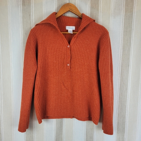 Vintage Kenji Lambswool‎ Blend Pullover Sweater Orange Size Extra Large - Picture 1 of 10